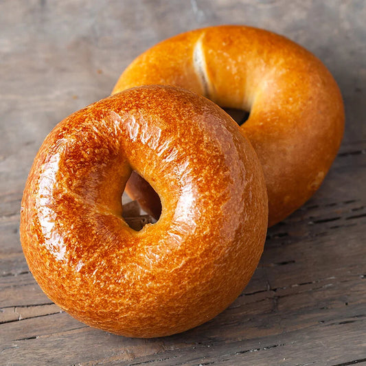 Slow-fermented Hand Rolled Plain Bagels