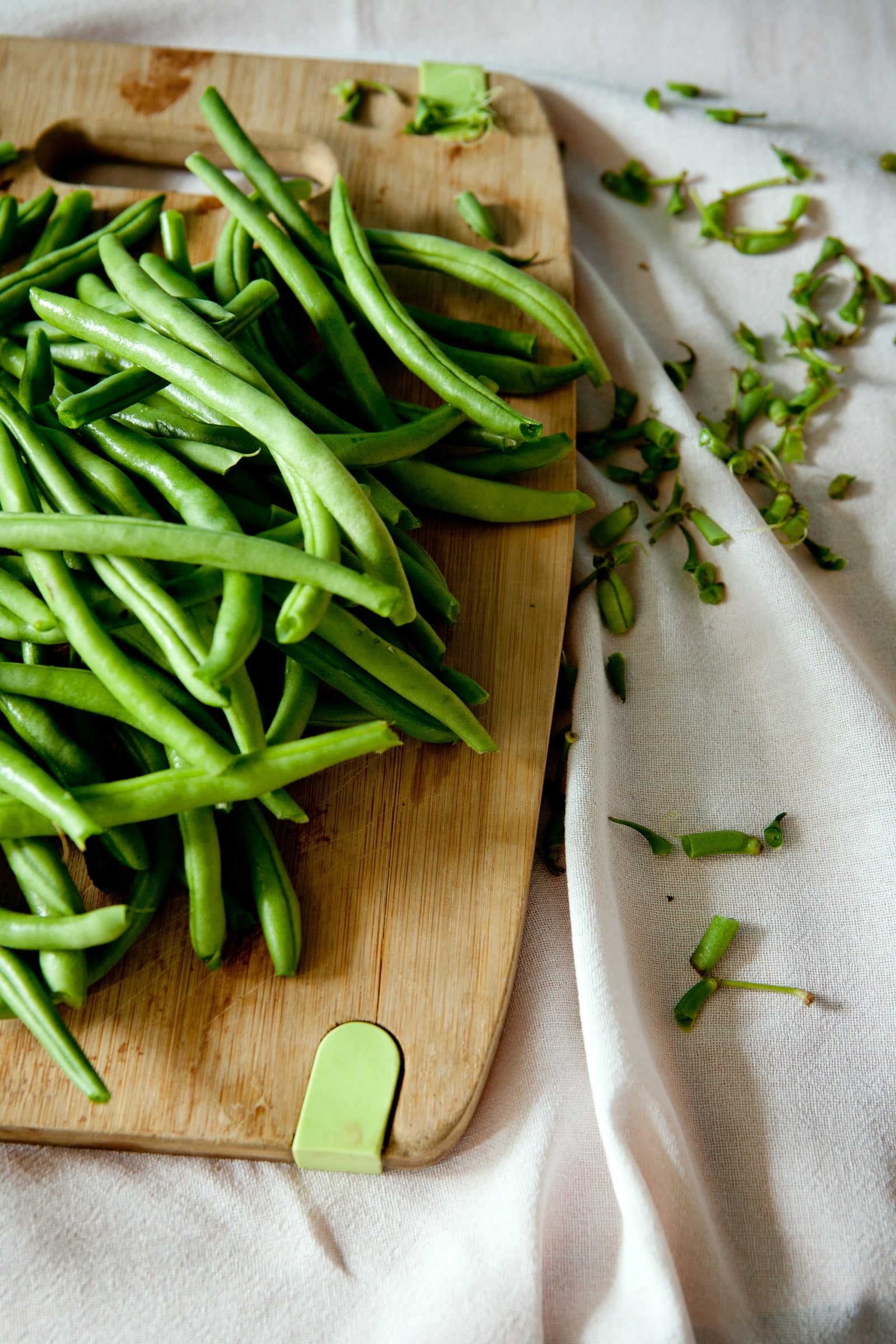 Fresh green beans for Rosemary Summer Squash and Green Beans