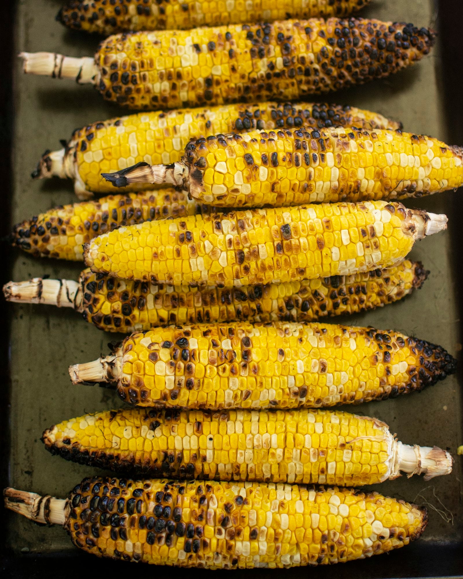 Grilled corn and cherry tomato salad