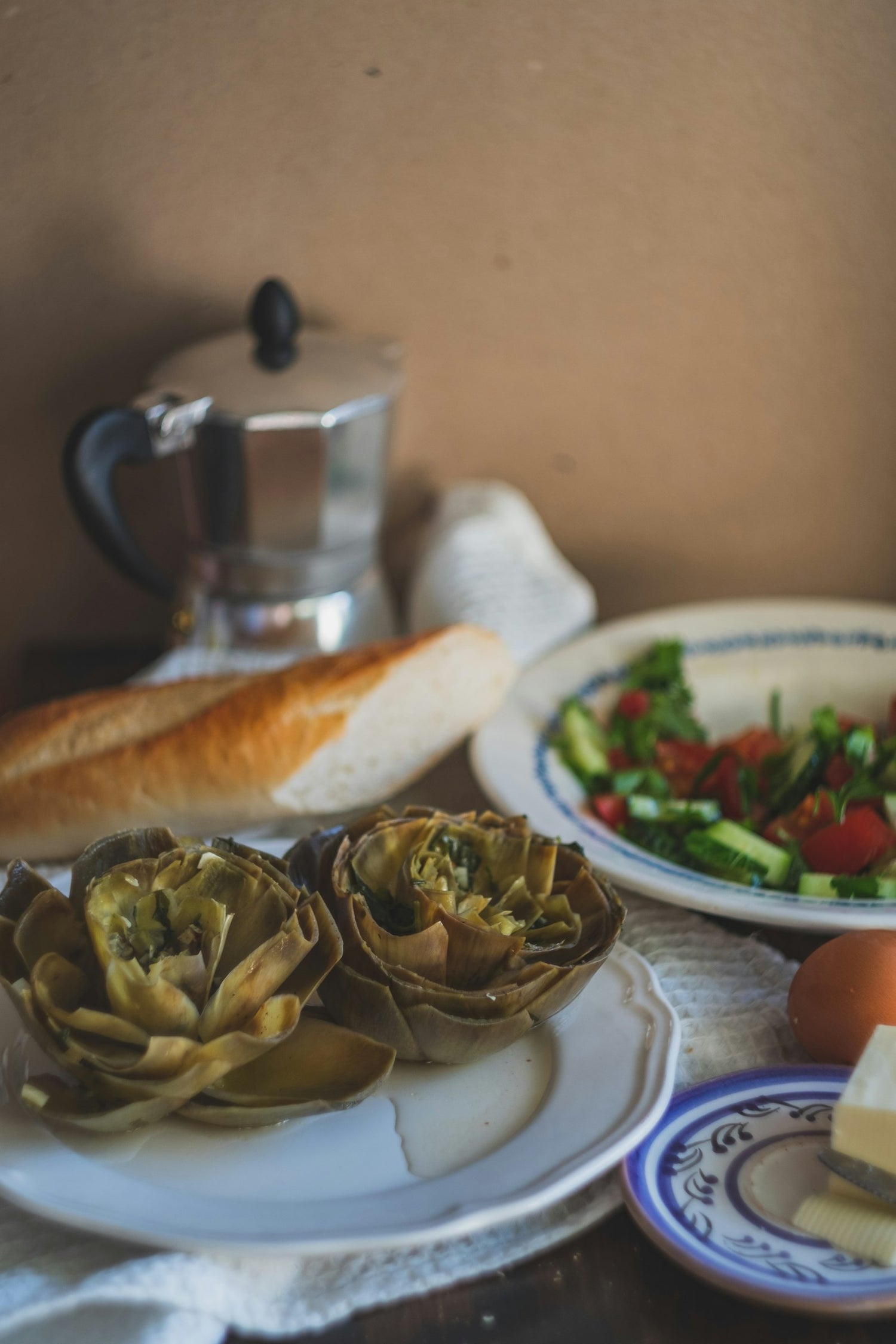Roasted artichokes with lemon-parsley butter