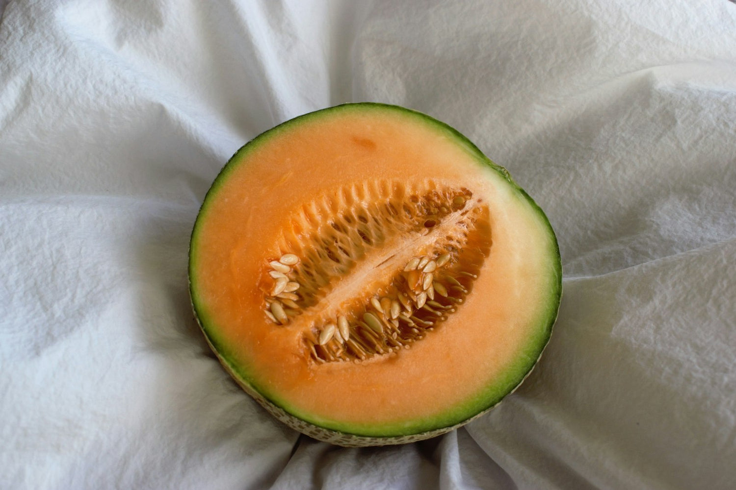 Sliced cantaloupe on a plate
