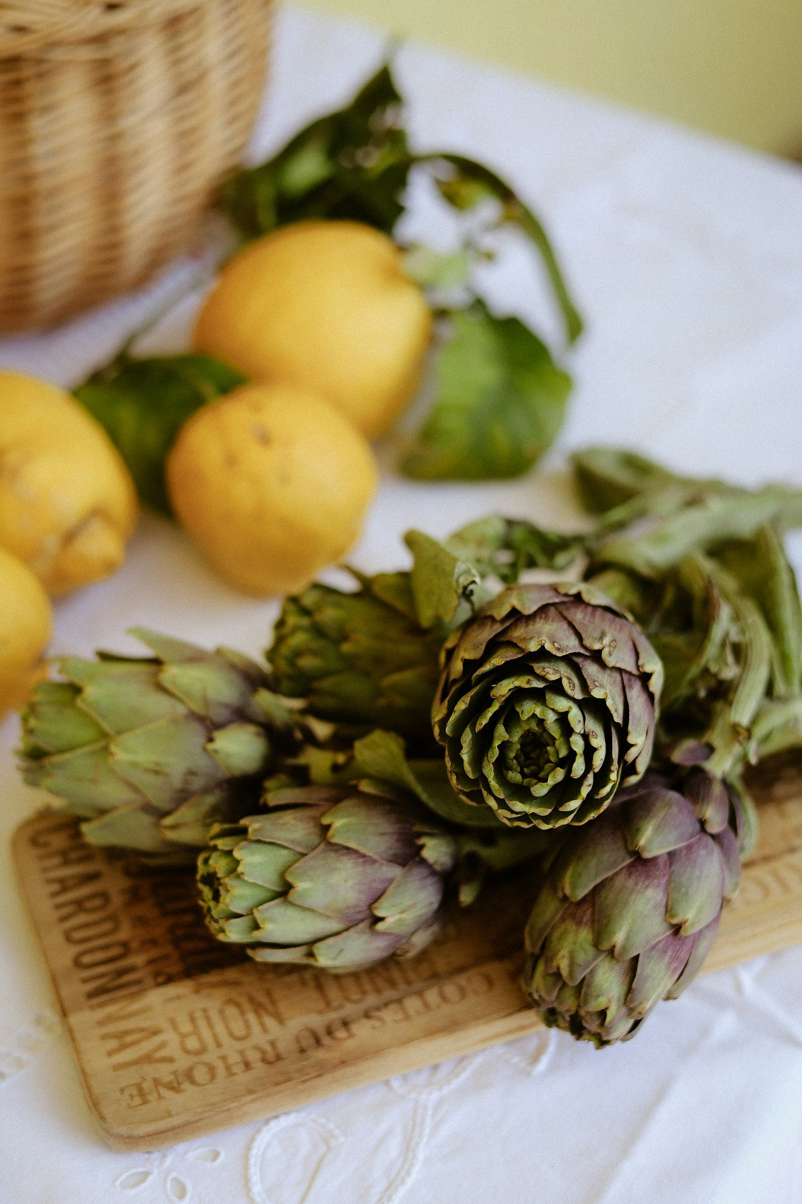 Braised artichokes with lemon