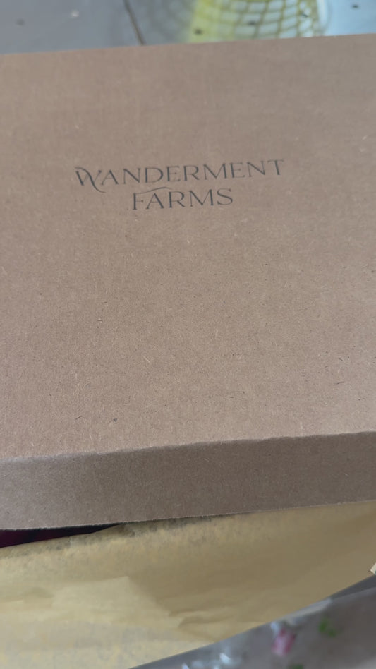 Wanderment Farms Curated box of organic produce, eggs, and sourdough bread